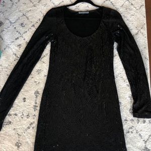 Velvet - black sequined dress, size medium *NWOT*